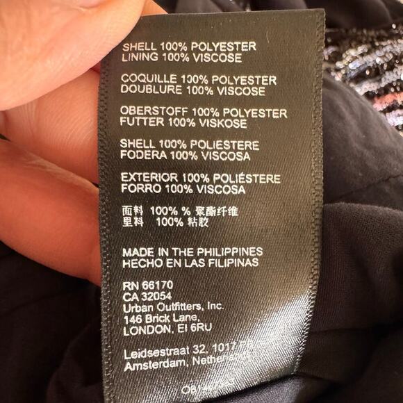 Anthropologie Maeve Disco Halter Jumpsuit Sequined Halter Neck Size 14 Glam - Picture 10 of 13